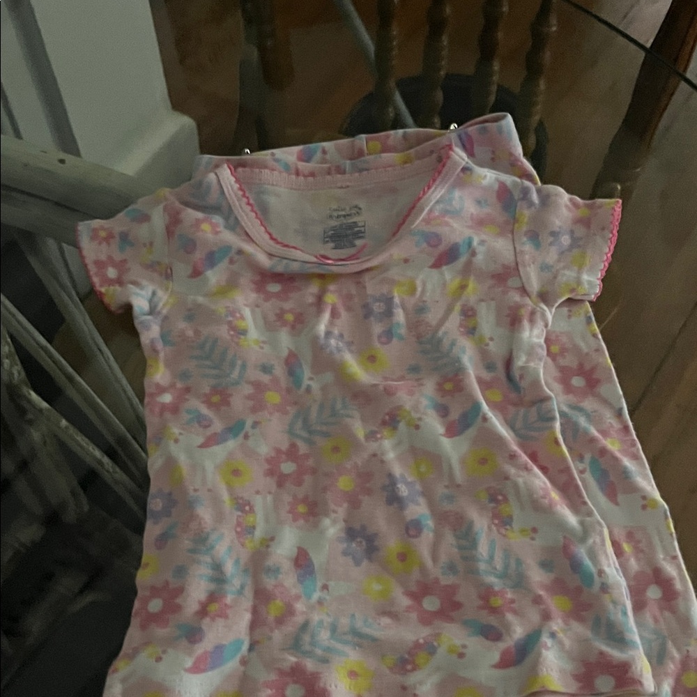 Pink Floral Baby pajamas set